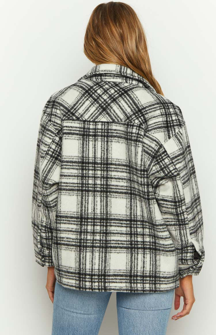 Orson Fleece Black and White Check Jacket