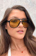 Otra Eyewear Stevie Black Aviator Sunglasses Image