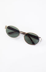 Otra Eyewear Echo Gold Tortoiseshell Round Sunglasses Image