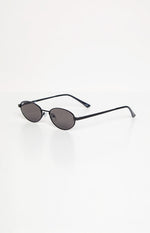 Otra Eyewear Rosie Black Oval Sunglasses Image