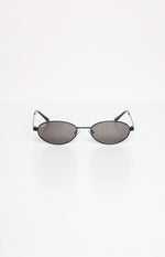 Otra Eyewear Rosie Black Oval Sunglasses Image