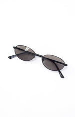 Otra Eyewear Rosie Black Oval Sunglasses Image