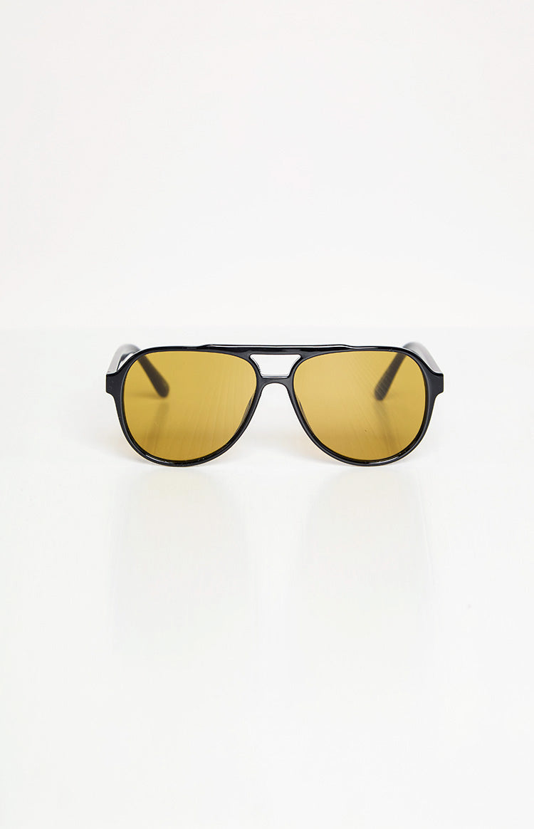 Otra Eyewear Stevie Black Aviator Sunglasses Image