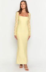 Paityn Yellow Lace Maxi Dress Image