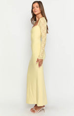 Paityn Yellow Lace Maxi Dress Image