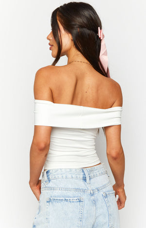 Paige Off Shoulder White Top