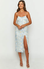 Paloma Blue Floral Midi Dress Image