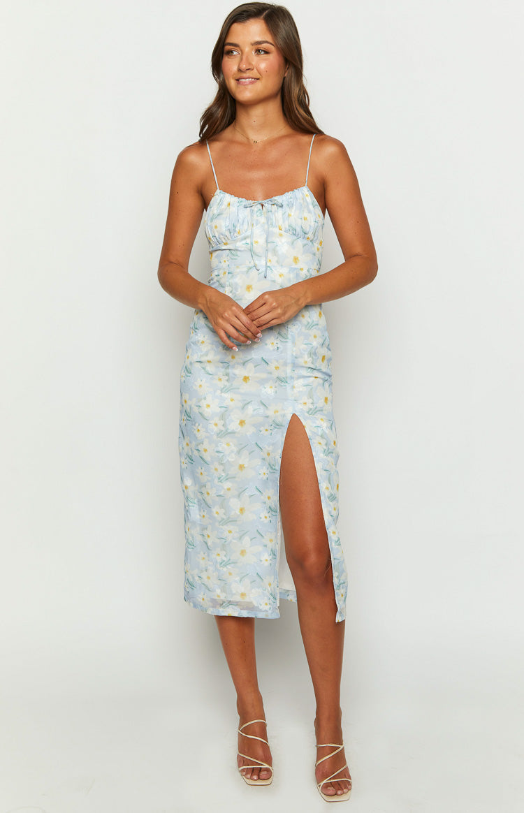 Paloma Blue Floral Midi Dress Image