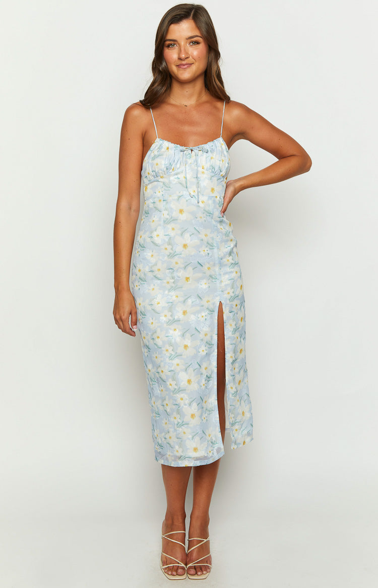 Paloma Blue Floral Midi Dress Image