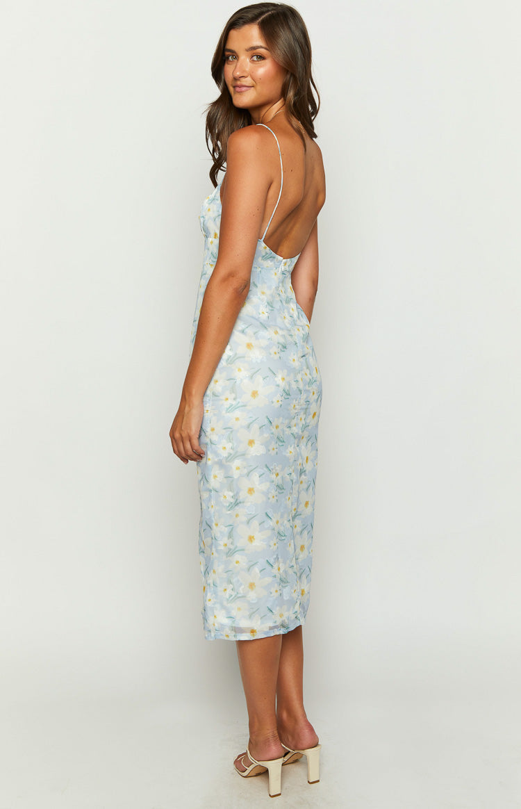 Paloma Blue Floral Midi Dress Image