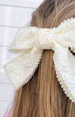 Penelope Cream Bow Hair Clip Image