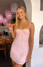 Penny Lane Light Pink Sequin Mini Dress Image