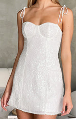 Penny Lane White Sequin Mini Dress Image