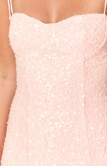 Penny Lane Light Pink Sequin Mini Dress Image