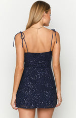 Penny Lane Navy Sequin Mini Dress Image