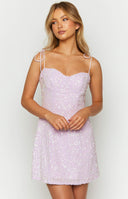 Penny Lane Purple Sequin Mini Dress