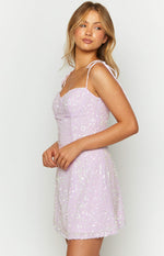 Penny Lane Purple Sequin Mini Dress Image