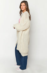 Peonie Cream Knit Cardigan Image