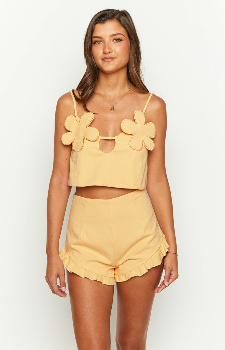 Petal Yellow Crop Top Image