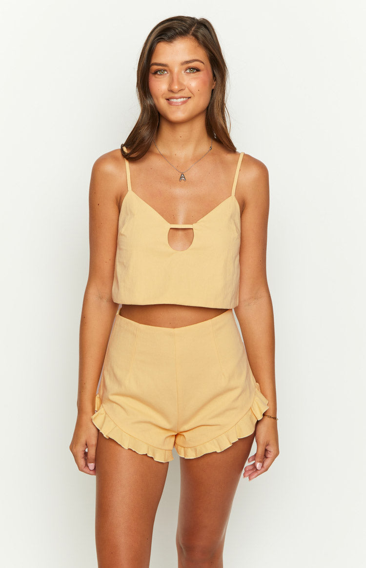 Petal Yellow Crop Top Image