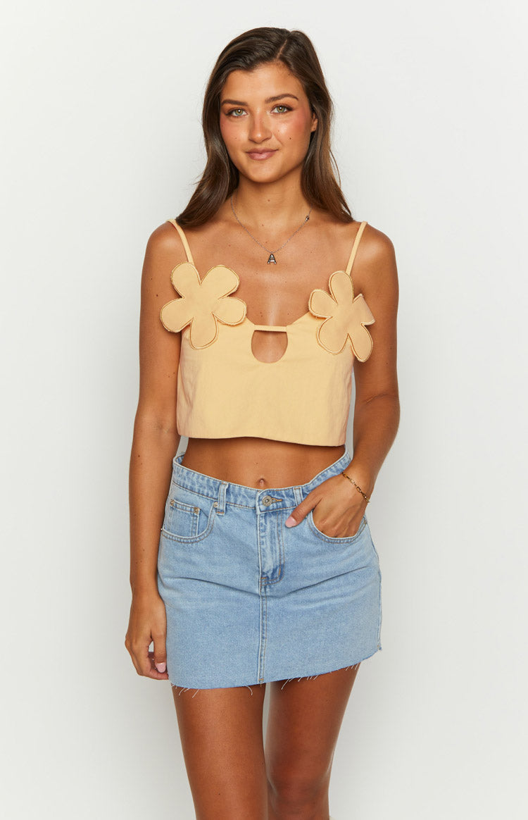 Petal Yellow Crop Top Image