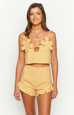 Petal Yellow Shorts Image