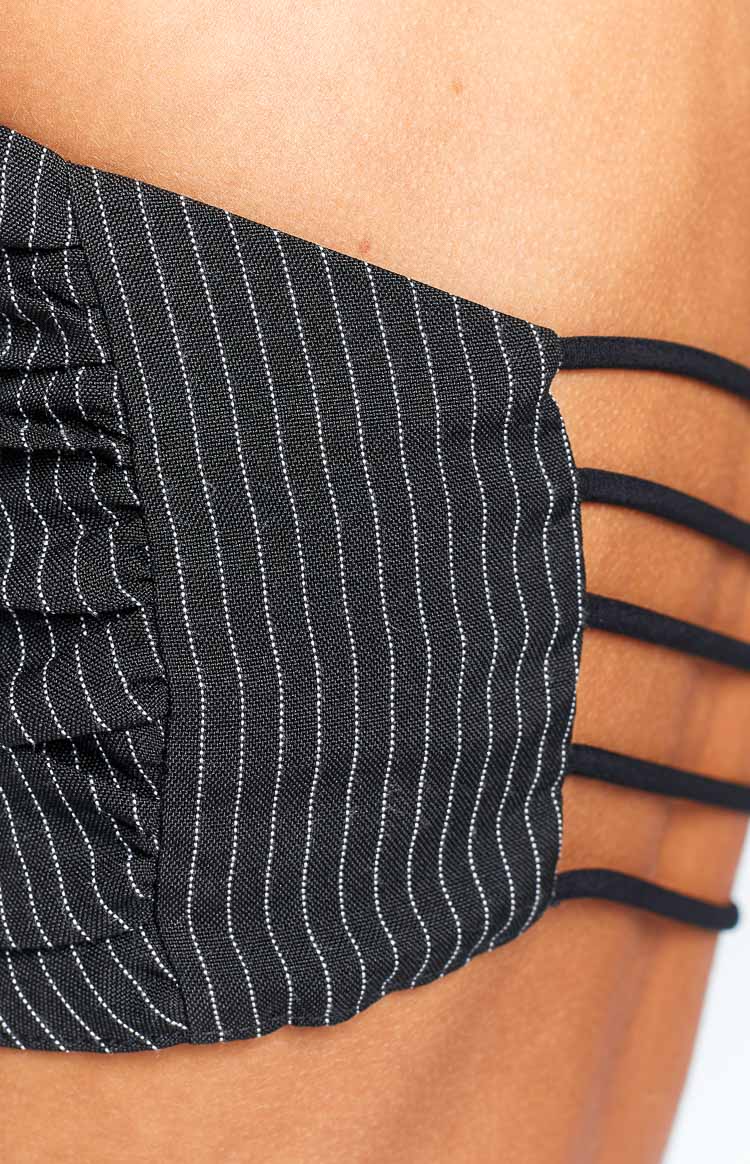 Petria Pinstripe Strapless Top Image