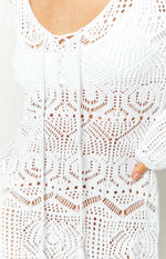 Pippa White Knit Mini Dress Image