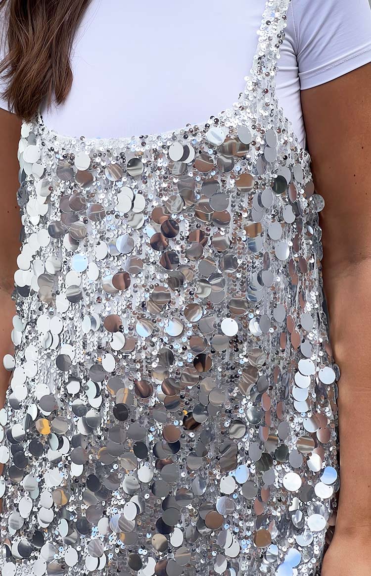 Priya Silver Sequin Mini Dress