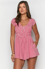 Raldo Red Gingham Playsuit Image