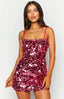 Radiant Pink Sparkle Mini Dress