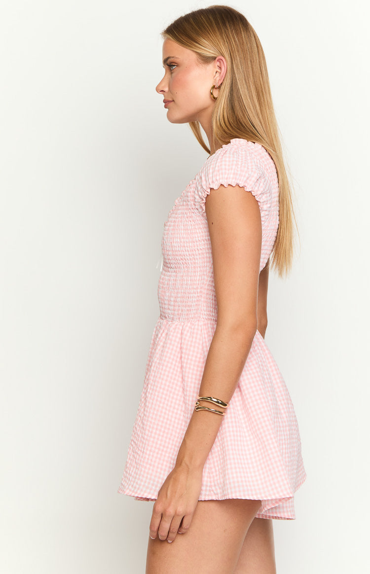 Raldo Pink Gingham Playsuit Image