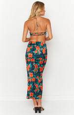 Rani Red Floral Maxi Skirt Image