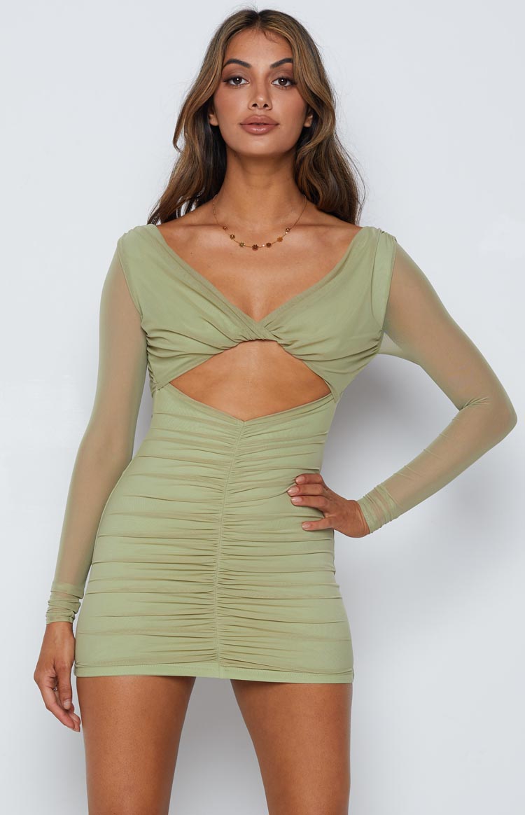 Raven Mesh Dress Green Image