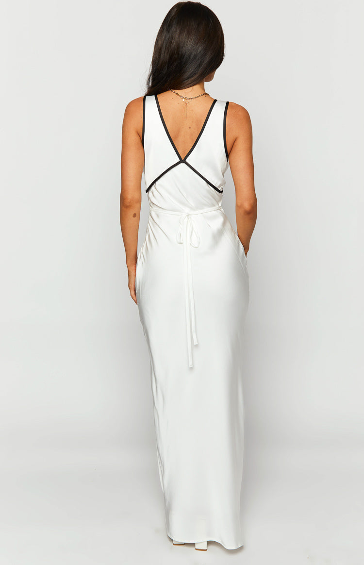 Rebel Rose Black And White Contrast Maxi Dress Image