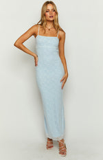 Regina Blue Lace Maxi Dress Image