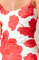 Renesmee Red Anemone Floral Print Maxi Dress Image