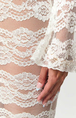 Rey White Lace Maxi Dress And Bolero Image