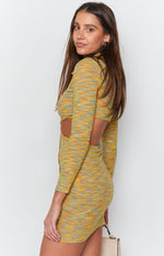 Rixie Cut Out Mini Dress Yellow Image