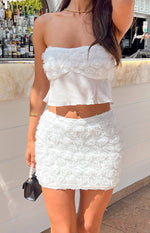 Roaslie White Mini Skirt Image