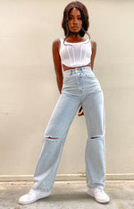 Robin Wide Leg Jeans Blue Image