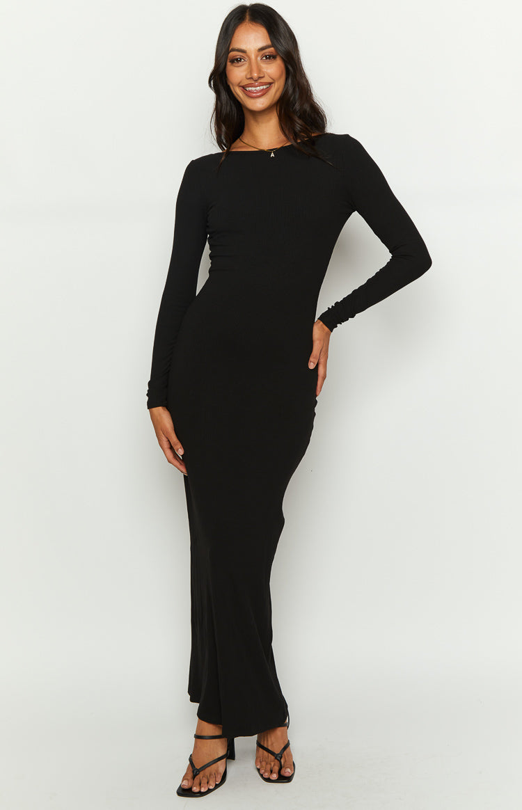 All black maxi dress hotsell