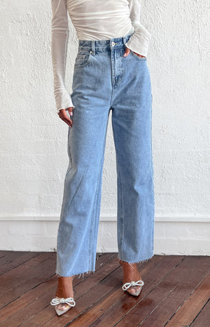 Ronnie Light Wash Denim Straight Leg Jeans