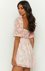 Rubi Pink Floral Babydoll Mini Dress Image