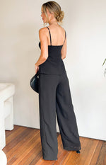 Rune Black Chiffon Jumpsuit Image