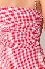 Rylan Red Gingham Mini Dress Image