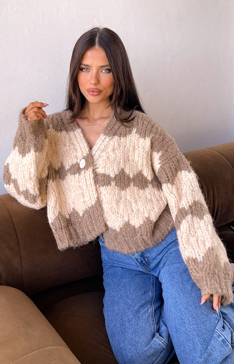 Ryley Brown Knit Cardigan Image