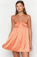 Sammie Orange Satin Mini Dress