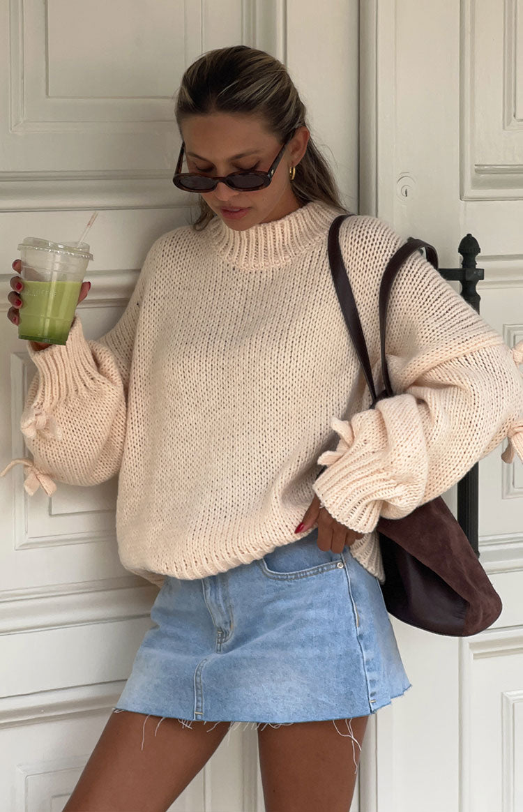 Short and Sweet Cream Knit Jumper Image