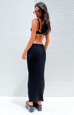 SNDYS Baha Ribbed Skirt Black Image